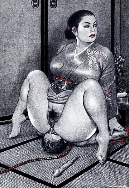 Namio Harukawa — фемдом, фейсситтинг, поводок — рисунок №59