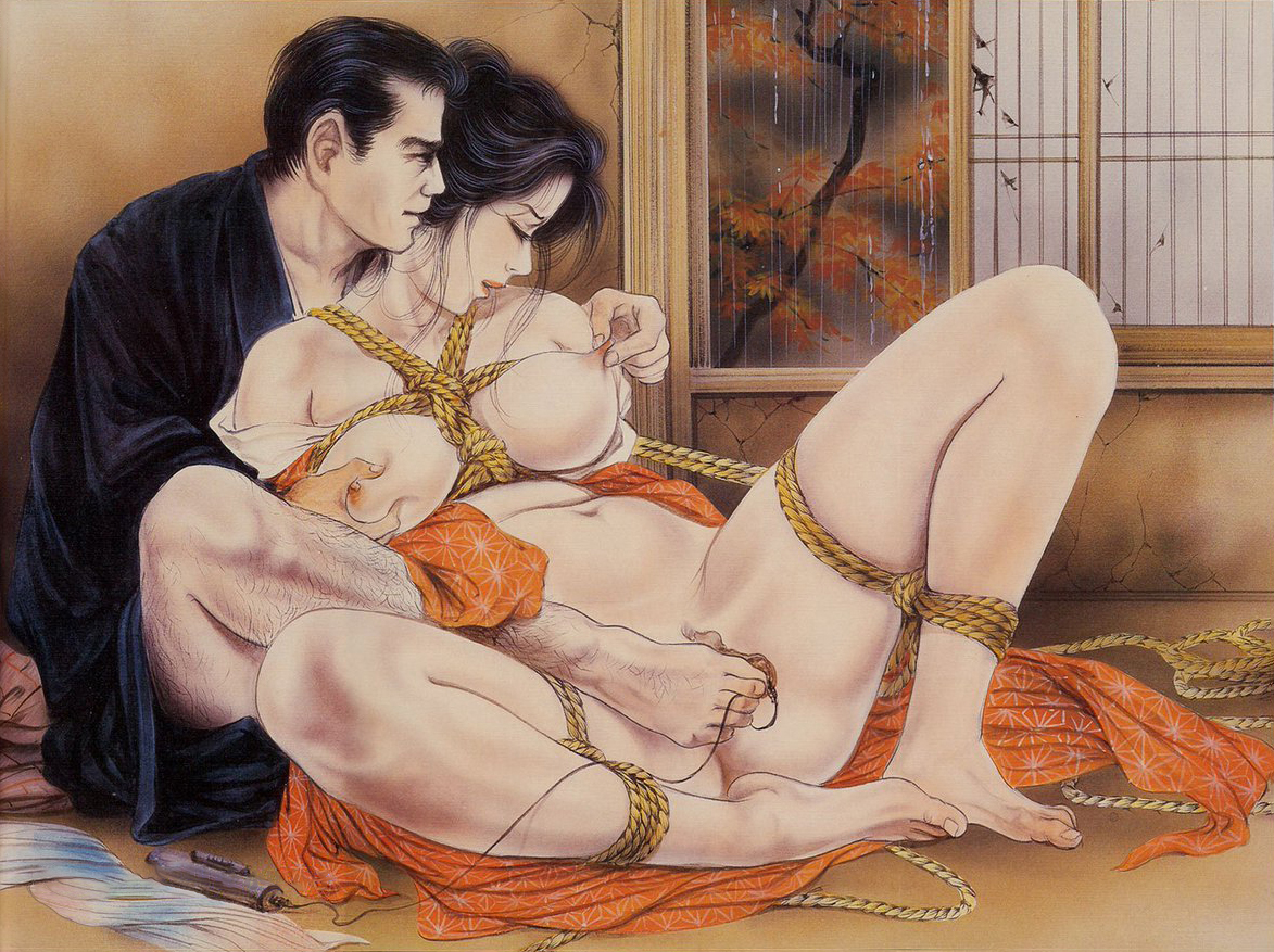 Ozuma Kaname — шибари, пытки, дилдо — рисунок №100