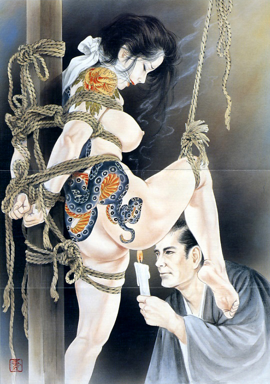 Ozuma Kaname — шибари, пытки — рисунок №119