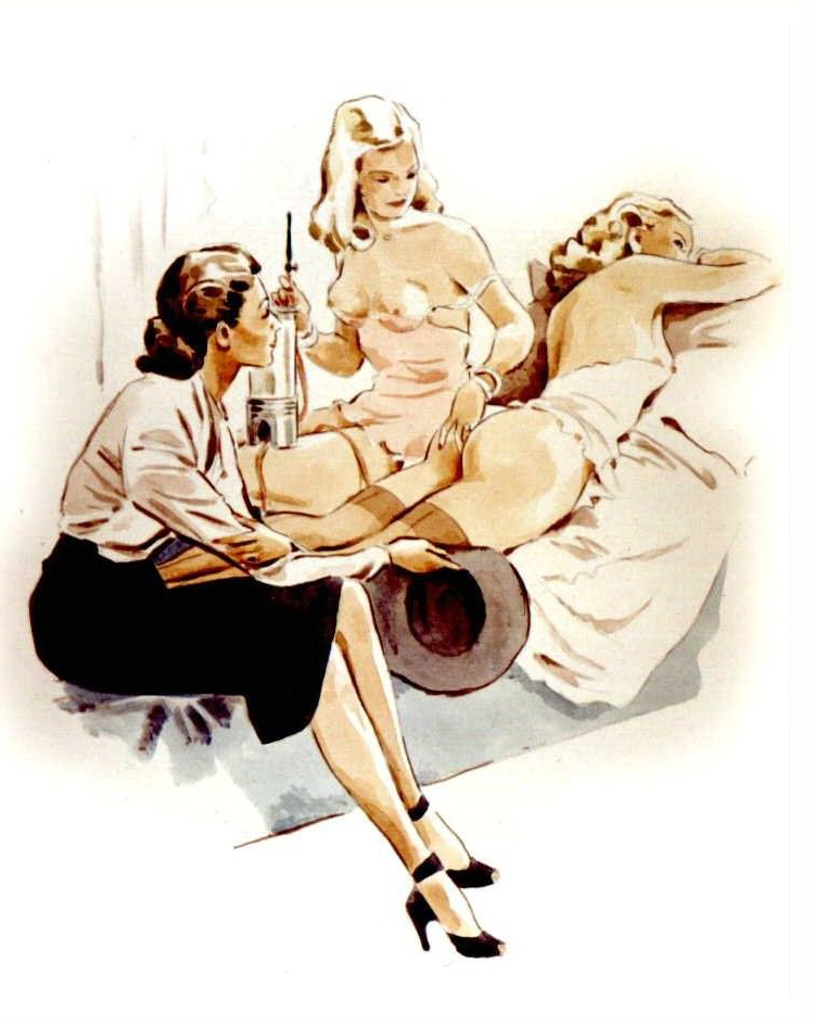 Julie Delcourt — фемдом, клизма, мастурбация — рисунок №558